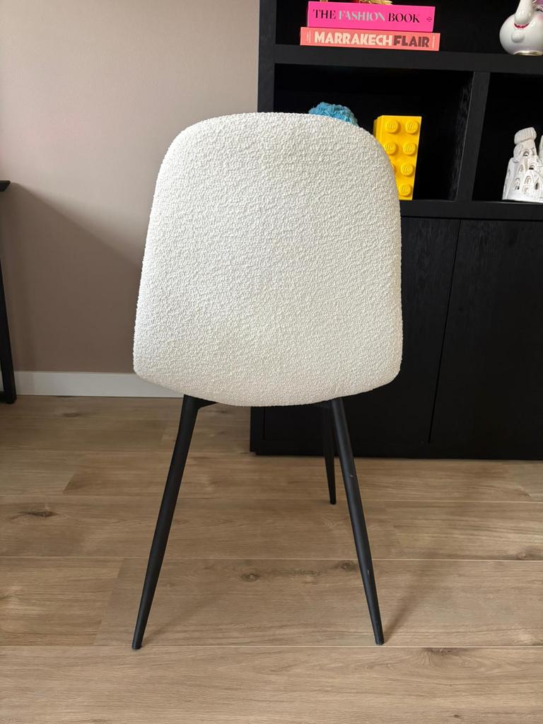 Stoel eetkamer stoelen off white kwantum 6 stuks nieuw, Huis en Inrichting, Tafels | Eettafels, Ophalen, 50 tot 100 cm, Rond, Nieuw