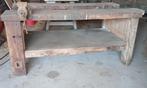 Te koop oude houten werkbank, Doe-het-zelf en Verbouw, Werkbanken, Ophalen, Gebruikt, Bankschroef