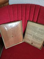 2 oude lijsten met bol glas in koperen lijst, Ophalen of Verzenden