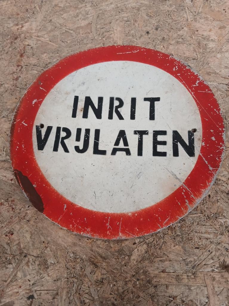 Oud Inrit Vrijlaten bord, diameter 24 cm, Ophalen of Verzenden