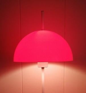 Aparte Vintage vloerlamp met een oranje kap uit de jaren 70, Huis en Inrichting, Lampen | Vloerlampen, Vintage, Ophalen of Verzenden