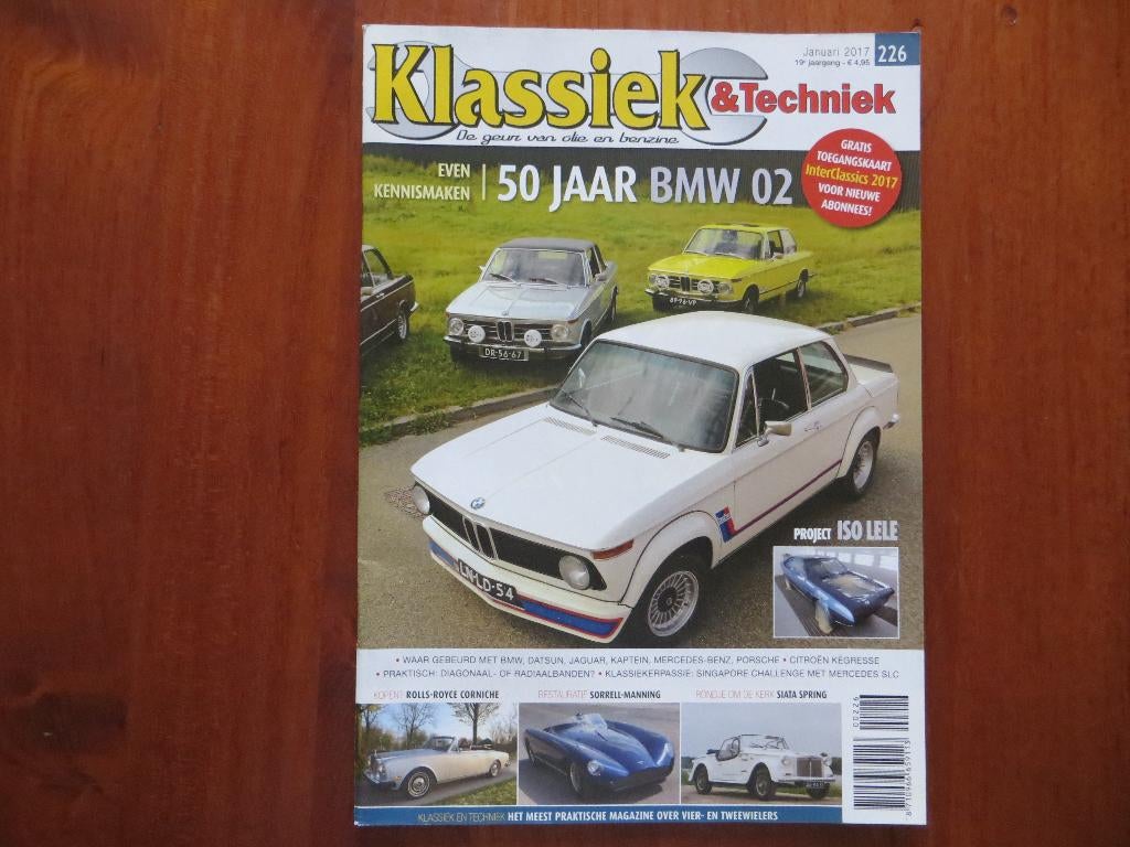 Klassiek & Techniek 226 50 jaar BMW 02, Siata Spring, Ophalen of Verzenden, Nieuw, BMW