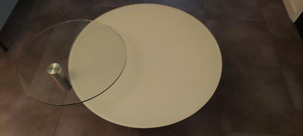 Design salontafel Musterring, Huis en Inrichting, Ophalen, 100 tot 150 cm, Design, Rond