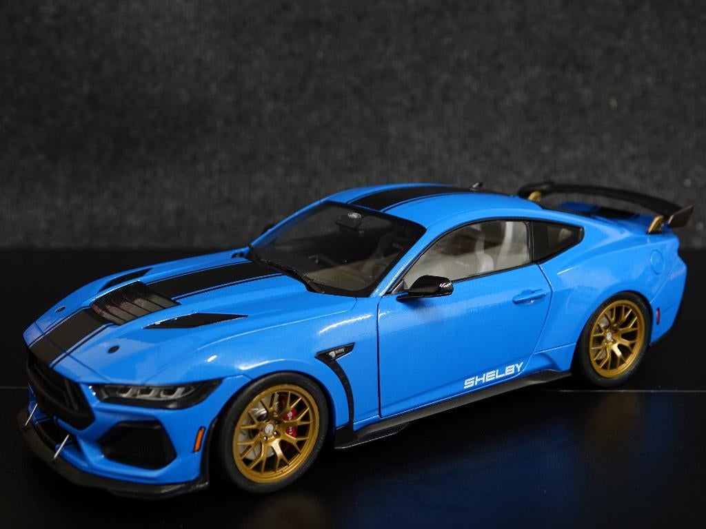 Solido 1:18 2025 Ford Mustang Shelby Super Snake blauw, Hobby en Vrije tijd, Modelauto's | 1:18, Solido, Auto, Solido, Onbekend