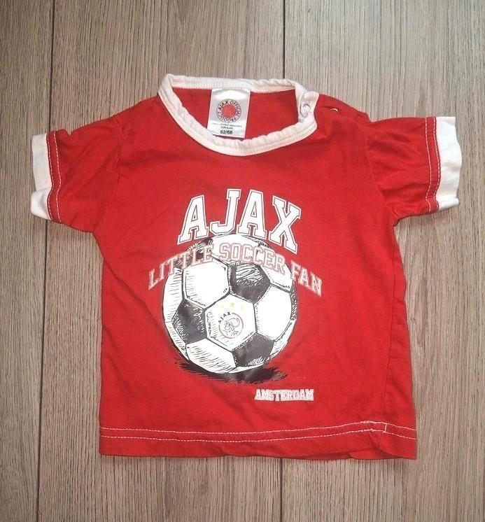 Ajax baby shirt rood maat 62/68 katoen voetbal fan, Sport en Fitness, Voetbal, Zo goed als nieuw, Shirt, Maat XS of kleiner, Ophalen of Verzenden