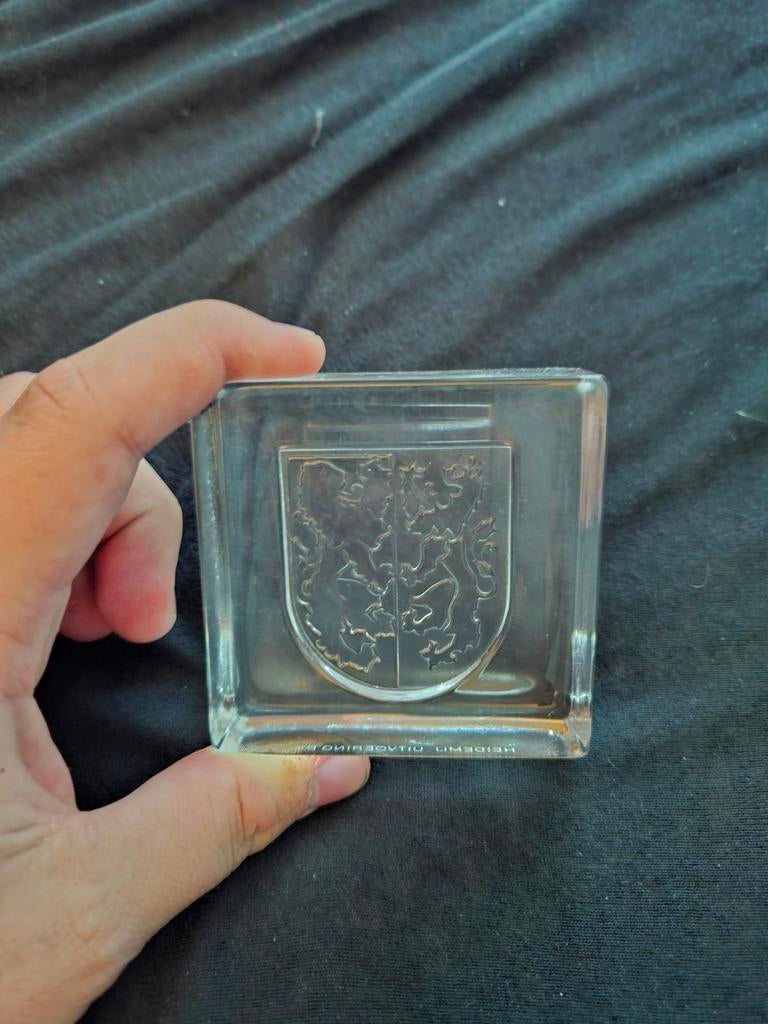 Glazen presse-papier met wapenschild, Ophalen of Verzenden