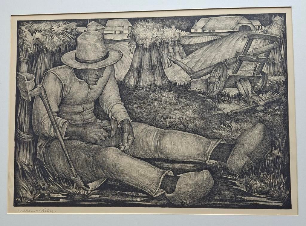 Litho Willem van den Berg, Antiek en Kunst, Kunst | Litho's en Zeefdrukken, Ophalen of Verzenden
