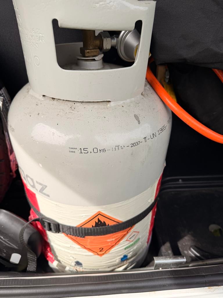 Antargaz gasfles 15kg Tarra - +/- 25% gevuld, Ophalen, Gebruikt