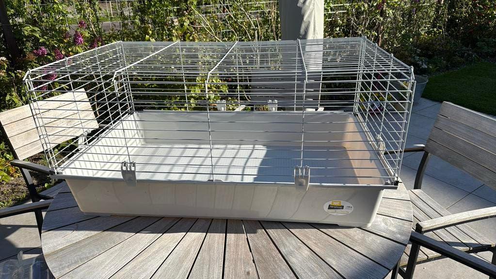 Binnenhok konijn, met slaapgedeelte, volledig inklapbaar, Dieren en Toebehoren, Kooi, Konijn, Ophalen, Minder dan 60 cm