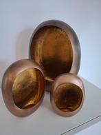 Egg windlichten 3 formaten goud, Ophalen, Overige kleuren, Zo goed als nieuw, Metaal