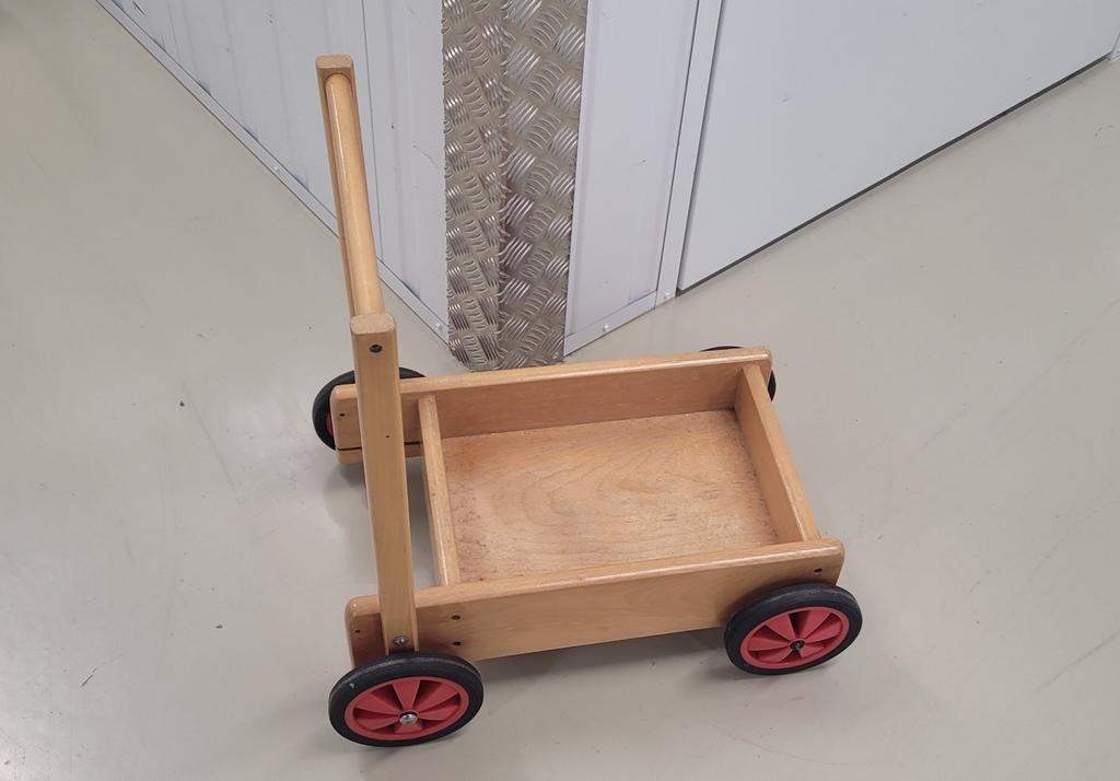 Houten loopkarretje, Kinderen en Baby's, Speelgoed | Houten speelgoed, Ophalen