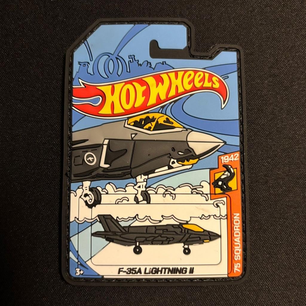 Hot Wheels F-35A Lightning II Patch, Ophalen of Verzenden, Luchtmacht, Amerika, Embleem of Badge