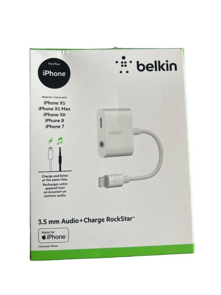 belkin 3.5 mm audio + charge RocksStar, Ophalen of Verzenden, Nieuw, Apple iPhone
