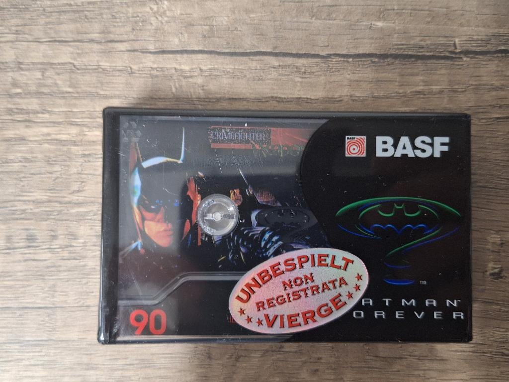 Vintage musiek cassette BASDF 90 minuten Batman Forever 1995, Cd's en Dvd's, Cassettebandjes, Ophalen of Verzenden, Nieuw in verpakking
