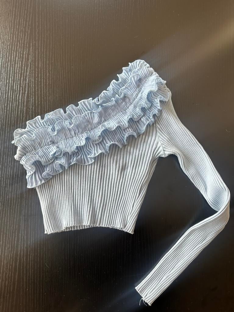 Zara chique top maat S, Blauw, Nieuw, Ophalen of Verzenden, Lange mouw