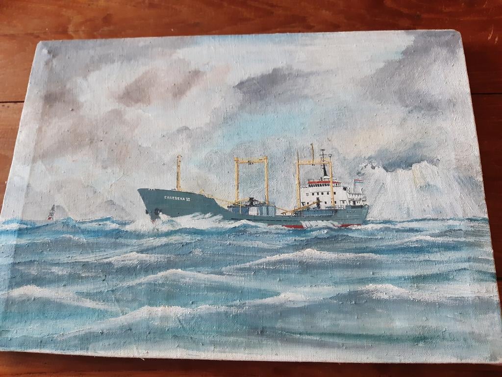 Schilderij scheepsvaart Carebeka, Ophalen of Verzenden