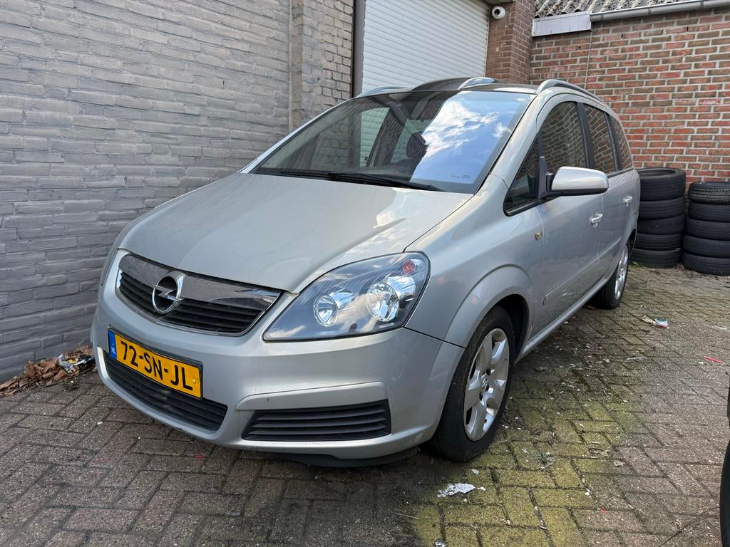 Opel Zafira 2.2 2006 Grijs 7-persoons | MOTORSCHADE |, Auto's, Voorwielaandrijving, Stof, 4 cilinders, 7 stoelen