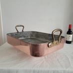 Demuynck antieke koperen pan braadslee ovenschaal braadpan, Ophalen of Verzenden, Gebruikt, Overige materialen, Koekenpan of Braadpan