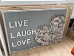 Decoratief bord 'Live Laugh Love', Ophalen, Zo goed als nieuw