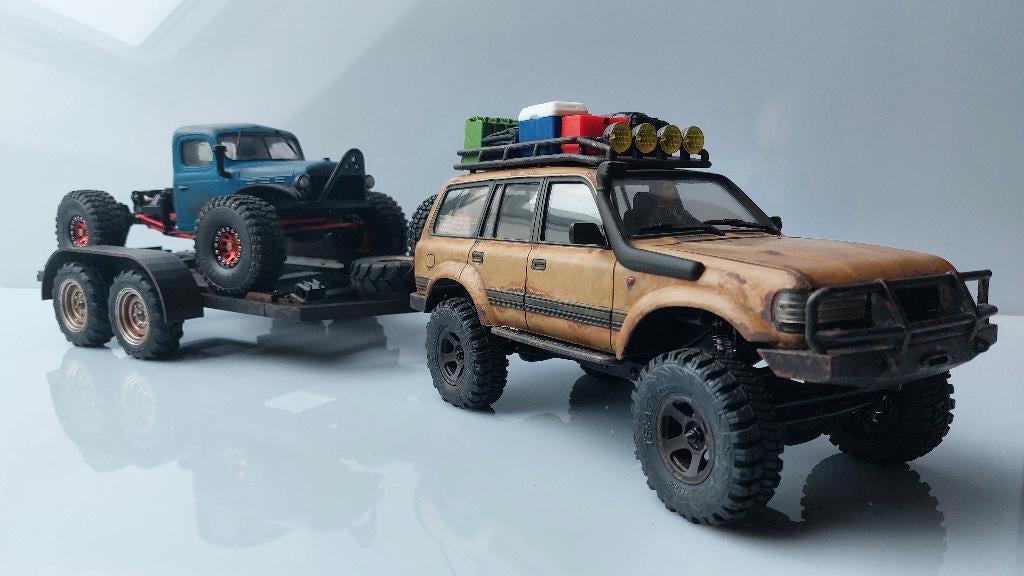 EazyRC Patriot + FMS Powerwagon crawler geen TRX4-M / SCX24, Elektro, Auto offroad, Ophalen of Verzenden, Zo goed als nieuw