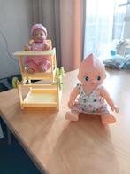 oud popje in kinderstoel en kewpie popje, Ophalen of Verzenden