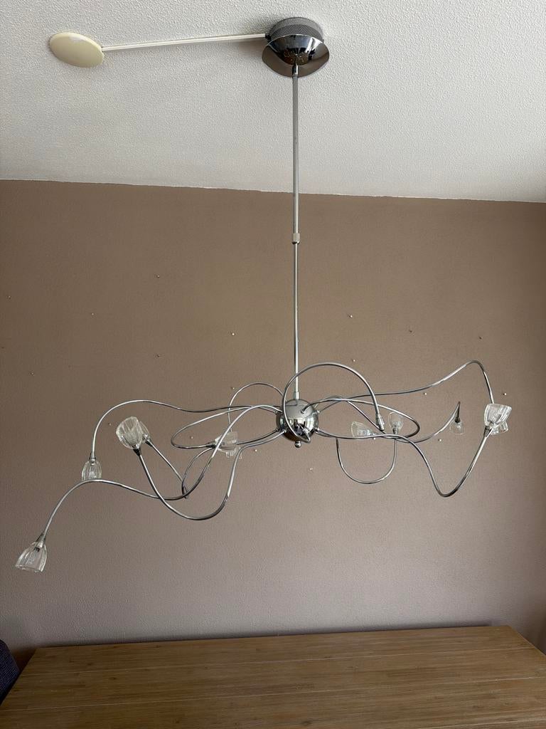 Eetkamer lamp 90x65 cm, Ophalen, Gebruikt, Glas, 75 cm of meer