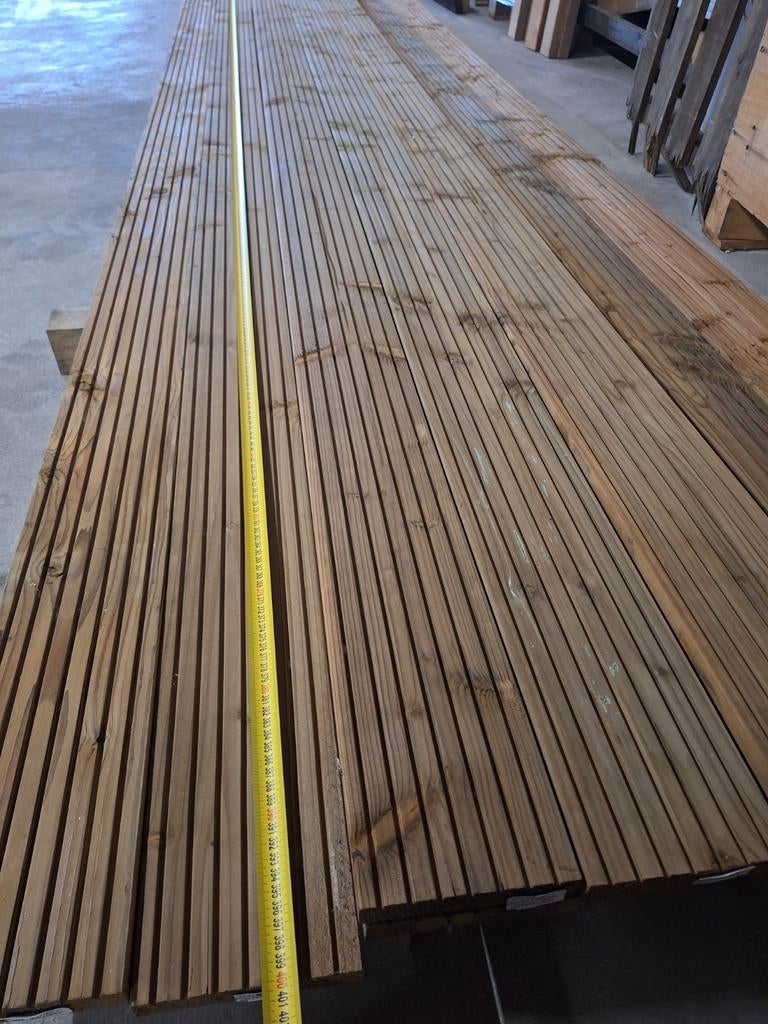 Grenen vlonderplanken geimpregneerd 138x24 mm, Tuin en Terras, Terrasdelen en Vlonders, Ophalen, Nieuw, Hout