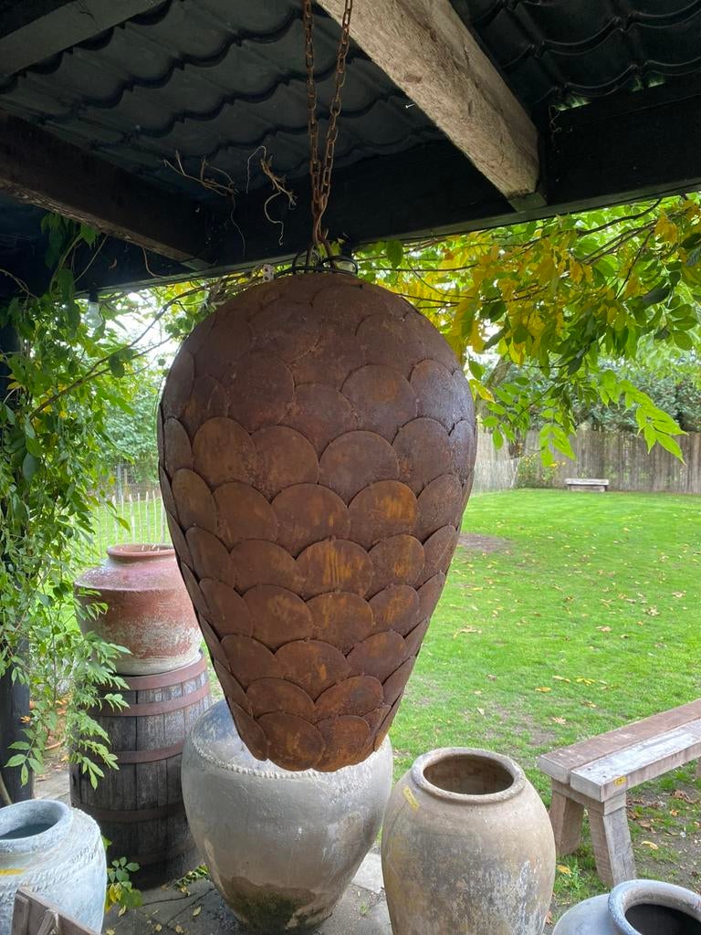 Stoere roest schijfjeslamp - opruiming!, Ophalen, 50 tot 75 cm, Nieuw, Nvt