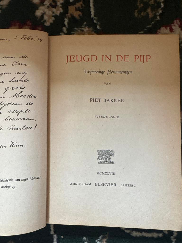 Jeugd in de Pijp - Piet Bakker, Boeken, Ophalen of Verzenden, Gelezen, Overige