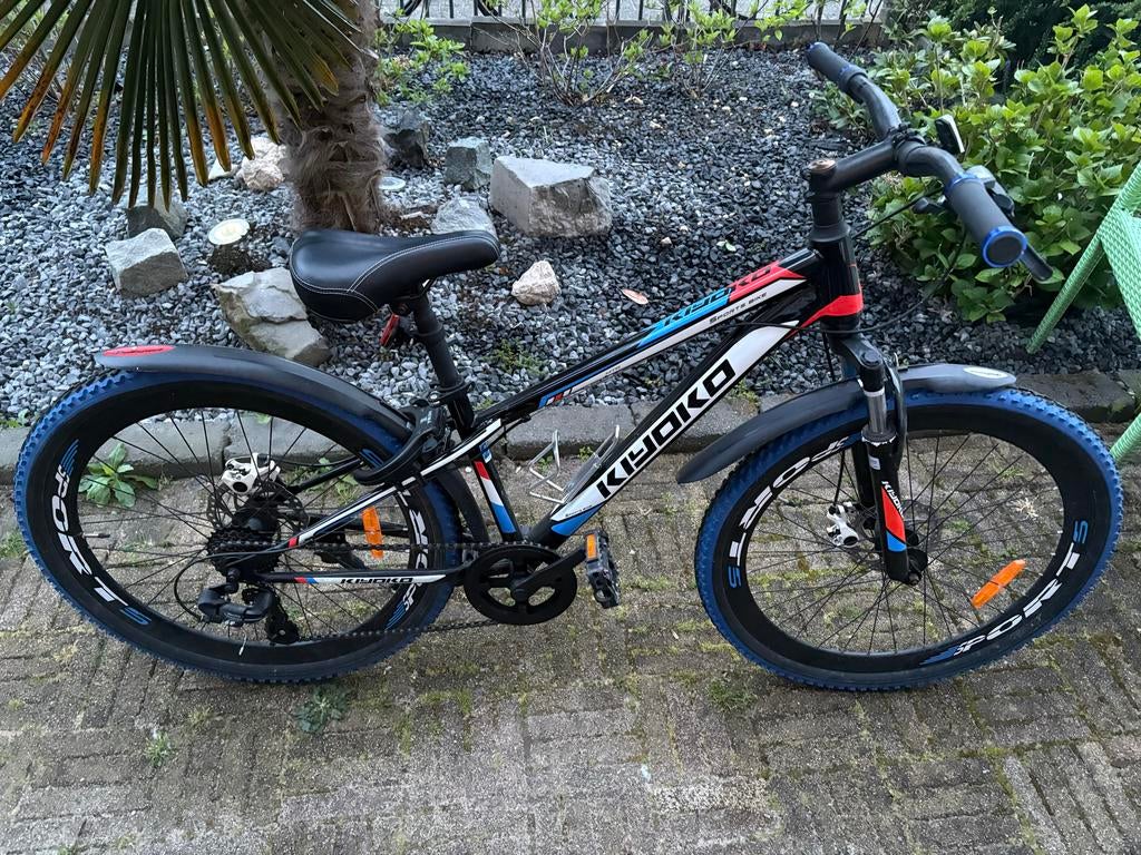 Jongens mountainbike met flessendrager - Kyoko, Fietsen en Brommers, Gebruikt, Hardtail, Heren, Ophalen