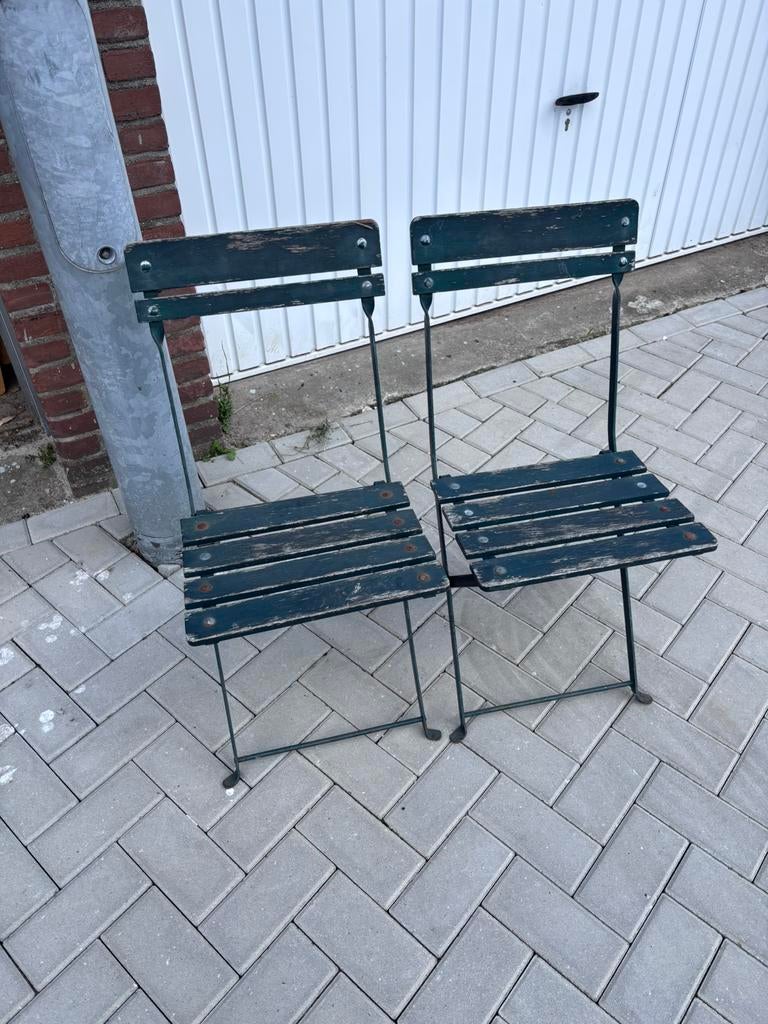 Bistro stoeltjes, Tuin en Terras, Tuinstoelen, Ophalen, Gebruikt, Onbekend, Onbekend