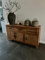 Massief teakhouten meubelset (3-delig), Ophalen of Verzenden, Zo goed als nieuw, Teakhout