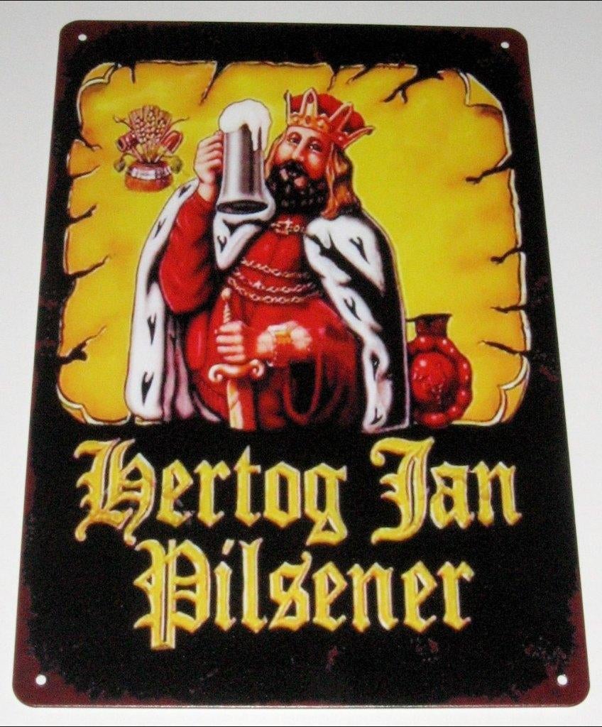 HERTOG JAN BIER : Metalen Bord Hertog Jan Pilsener, Verzenden, Nieuw, Reclamebord, Plaat of Schild, Hertog Jan