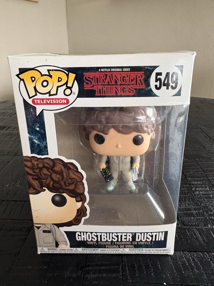 Funko Pop! - Stranger Things Ghostbuster Dustin #549, Verzamelen, Poppetjes en Figuurtjes, Zo goed als nieuw, Ophalen of Verzenden