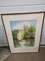 schilderij bomen en water herman ouboter, Ophalen of Verzenden, 'T Olde Gre-j, Info@toldegrej.nl, Endepoelstraat 20f Didam