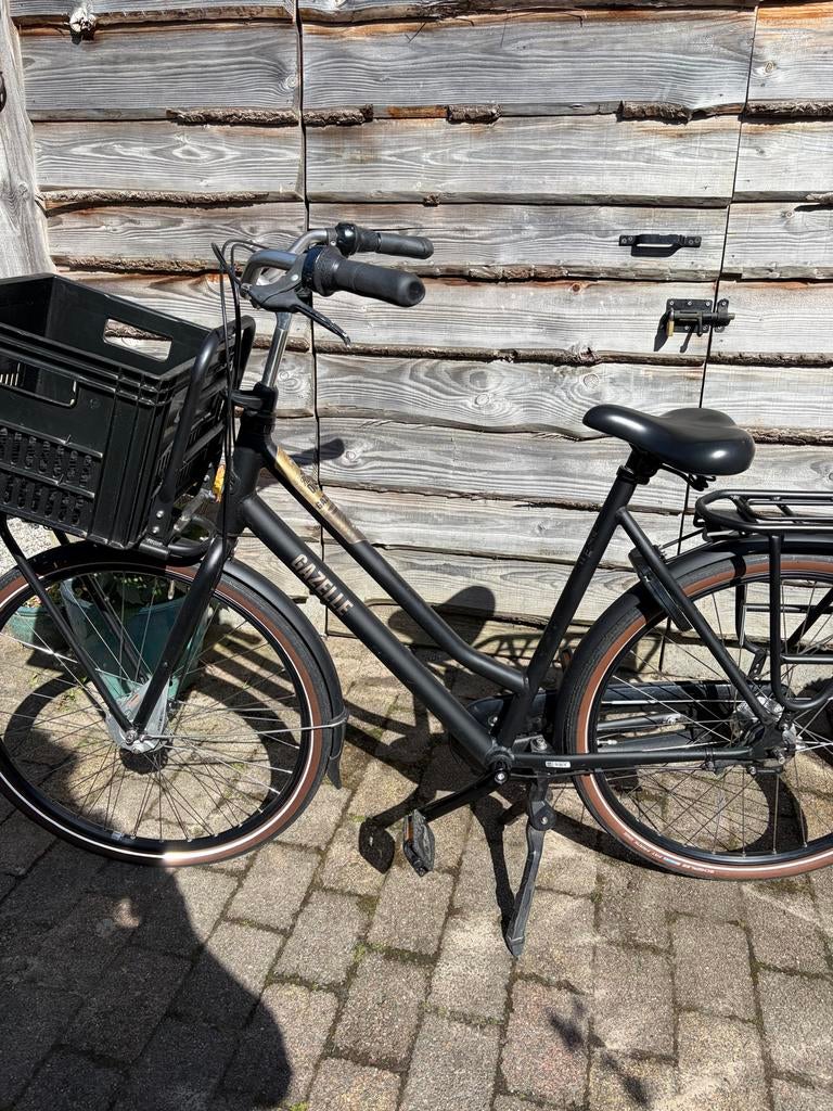 Gazelle fiets met voordrager en mand 28 inch, Ophalen, Versnellingen, Gazelle, Trommelrem