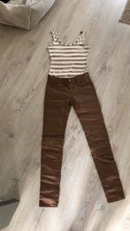 Zeer mooie set broek met top van supertrash, Bruin, Ophalen of Verzenden, Zo goed als nieuw, Maat 34 (XS) of kleiner