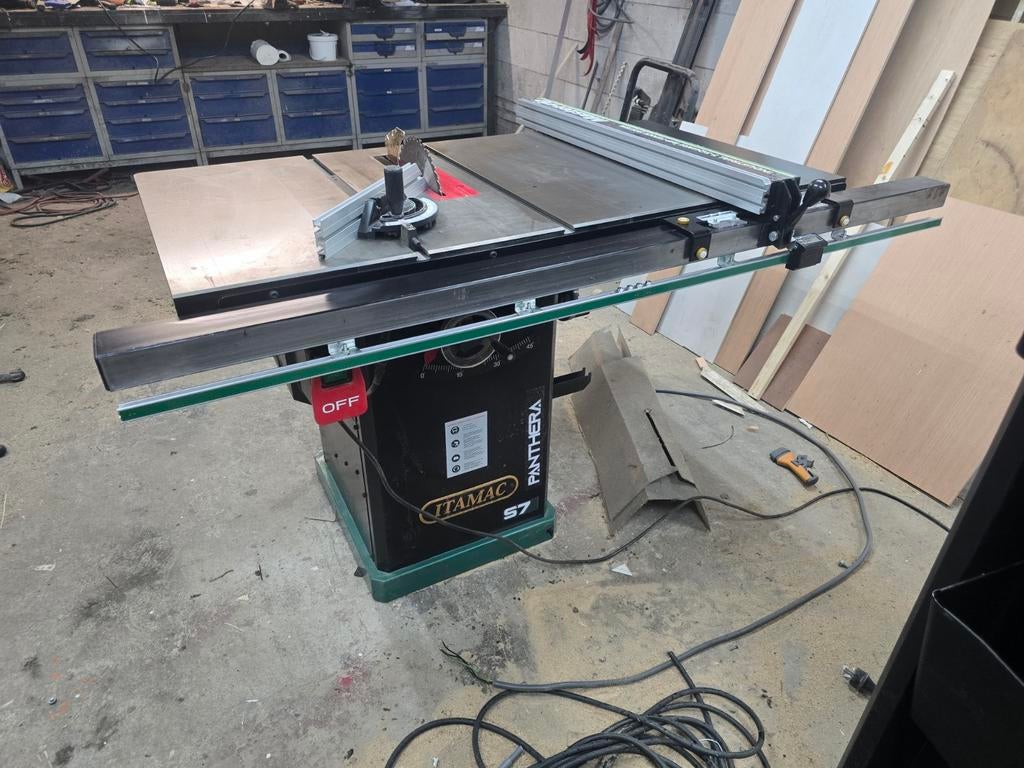 Itamac Panthera S7 tafelzaag + Dado set + Wixey - spoed, Ophalen, Cirkelzaag, 70 mm of meer, 1200 watt of meer