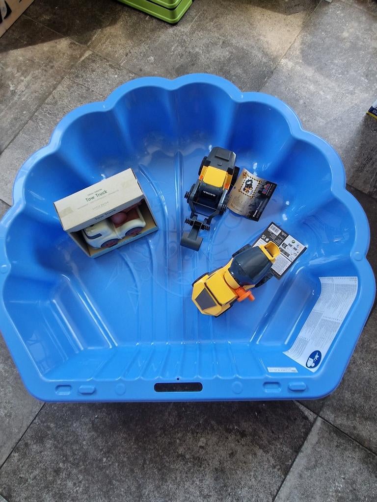 Schelp zandbak met auto's alles nieuw!, Ophalen, Nieuw