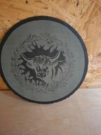 Leistenen Onderzetter met Schotse Hooglander, Ophalen of Verzenden, Zo goed als nieuw