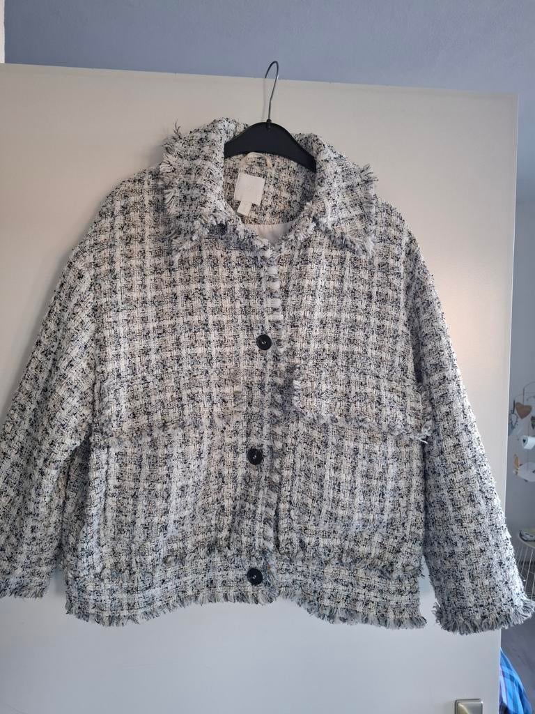 H&M Tweed Jasje Maat M ZGAN, Kleding | Dames, H&M, Ophalen of Verzenden, Zo goed als nieuw, Maat 38/40 (M)