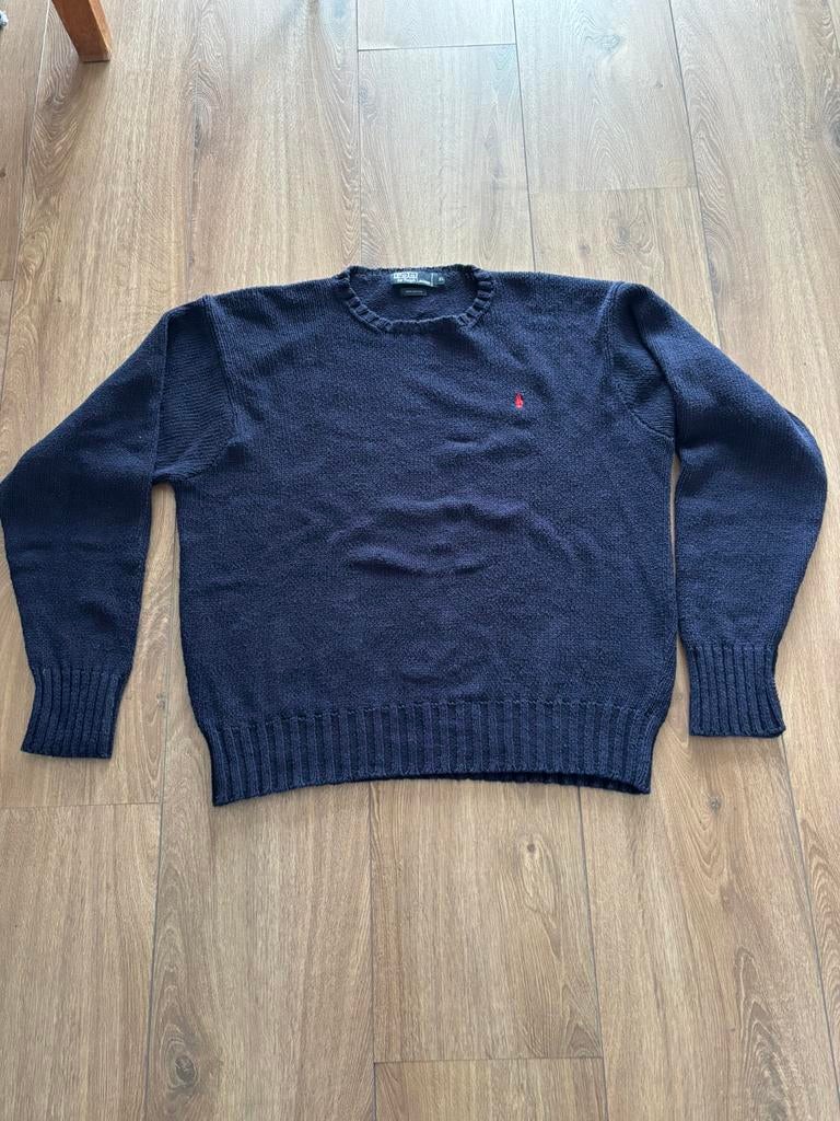 Gebreide Ralph Lauren trui XL, Ophalen of Verzenden, Zo goed als nieuw, Maat 56/58 (XL), Blauw