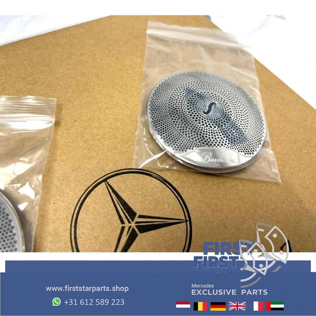 AMG BURMESTER SPEAKER COVERS Mercedes C E KLASSE CHROOM EMBL, Gebruikt, -, Ophalen of Verzenden, -
