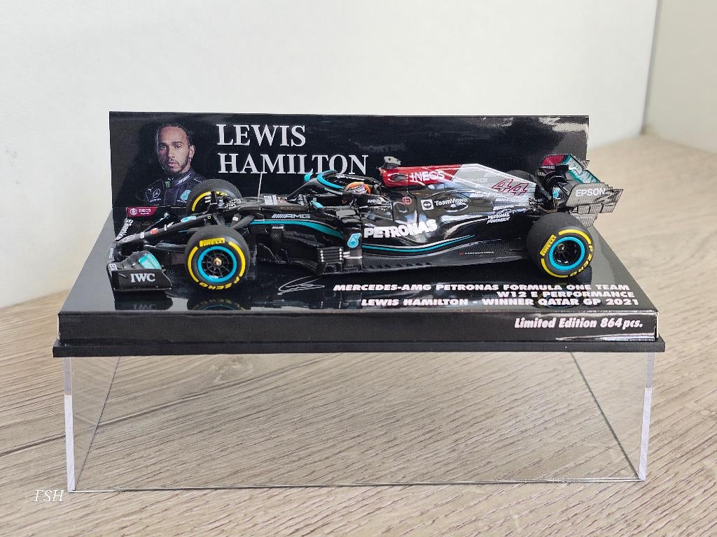 Mercedes W12, L. Hamilton #44, Winner GP Qatar 2021. *NIEUW*, Ophalen of Verzenden, Nieuw, Auto, MiniChamps