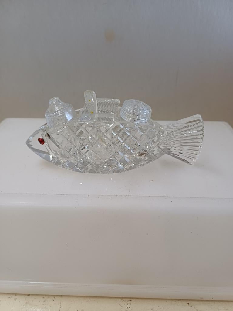 Glazen vis peper en zout stel, Verzamelen, Swarovski, Ophalen of Verzenden, Zo goed als nieuw, Figuurtje