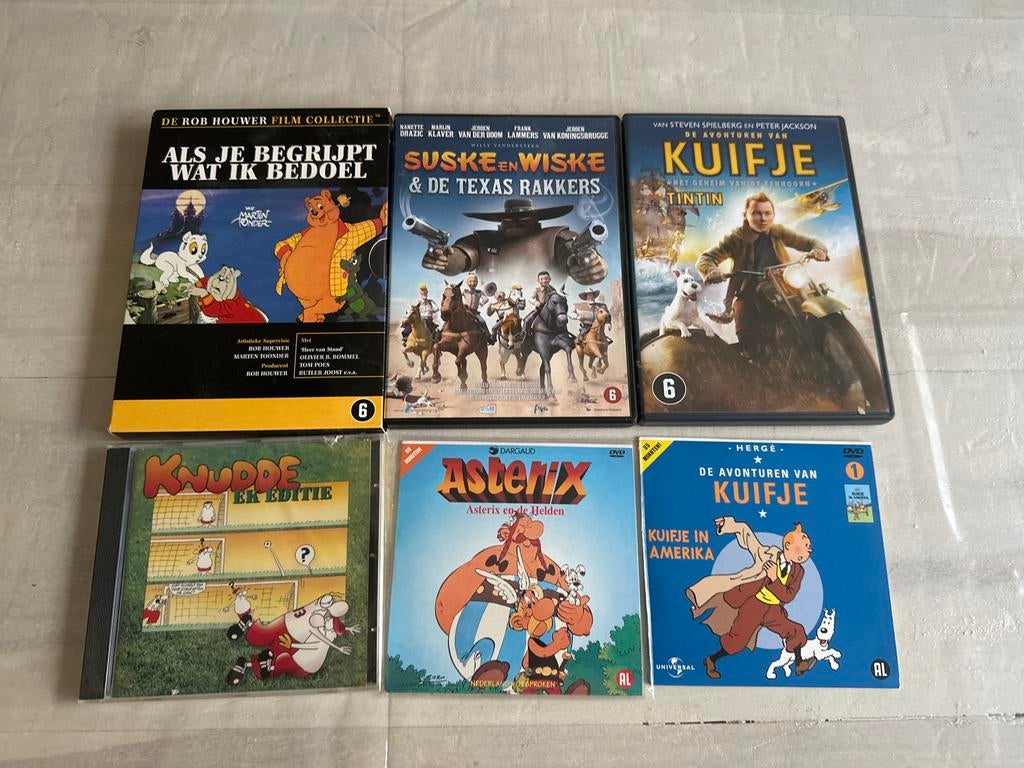 collectie tekenfilms van Kuifje ,Bommel , asterix op  DVD, Cd's en Dvd's, Dvd's | Tekenfilms en Animatie, Europees, Boxset, Ophalen of Verzenden