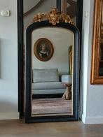 Stijlvolle Grote Antieke Franse Spiegel Kuifspiegel, Antiek en Kunst, Ophalen, Rechthoekig, 50 tot 100 cm
