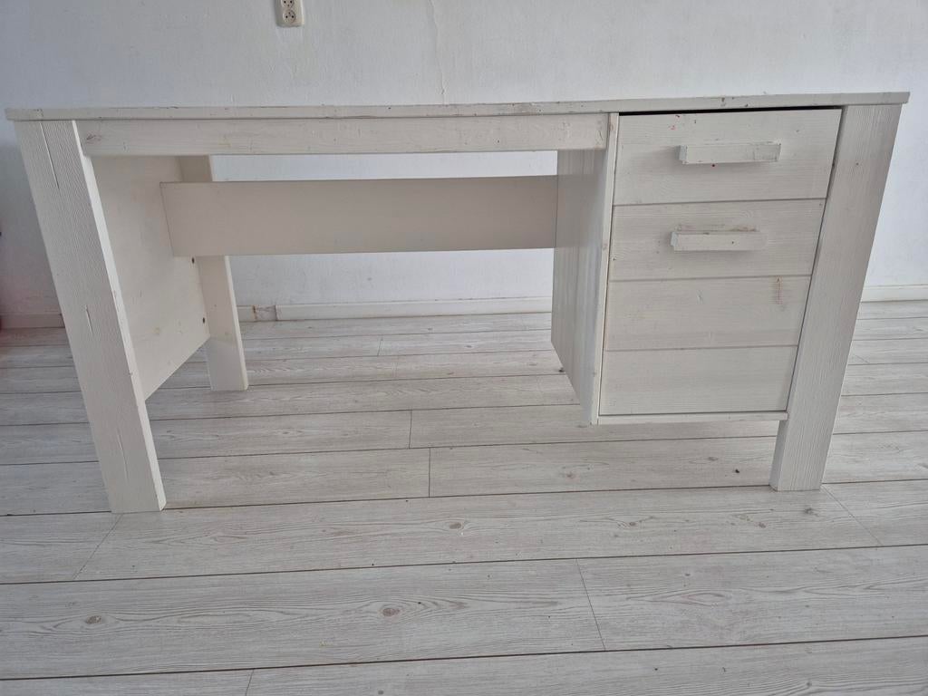 Woood bureau Dennis wit, Ophalen, Gebruikt
