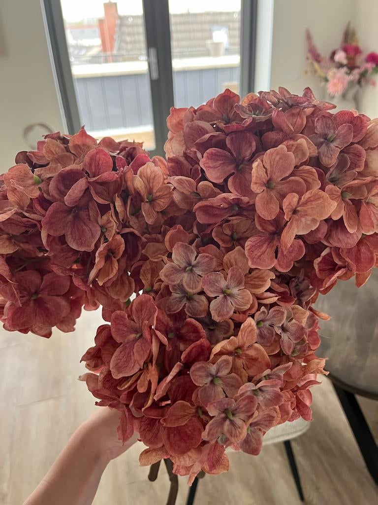 Zijdenbloemen hortensia 3 stuks Emerald, Ophalen of Verzenden, Zo goed als nieuw