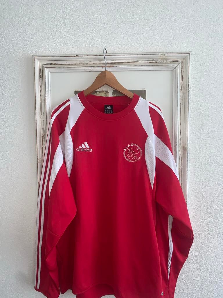 Vintage Adidas Ajax Trainingsshirt Rood maat L 2005/2006, Ophalen of Verzenden, Zo goed als nieuw, Maat 52/54 (L), Rood